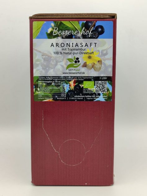 Besserer BIO-Aronia Saft Topinambur 3l